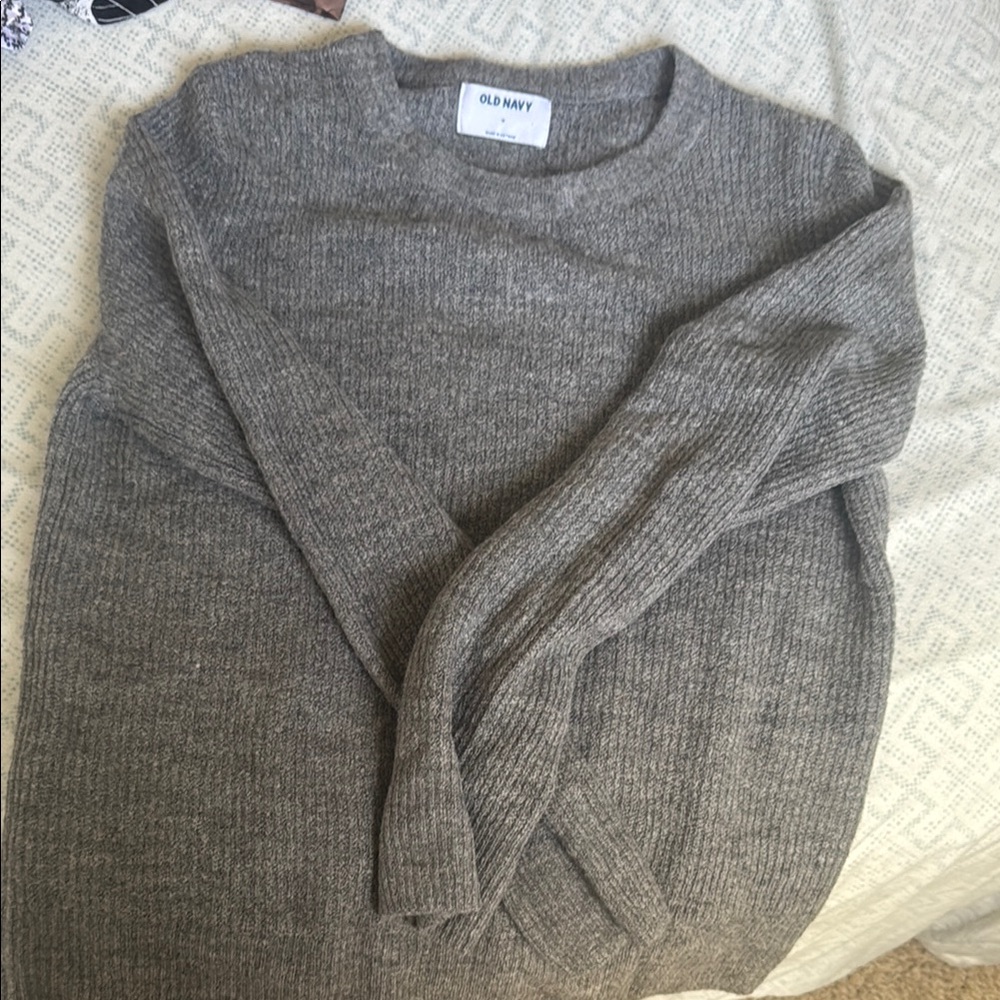 Old Navy Men's Heather Gray Crewneck Sweater